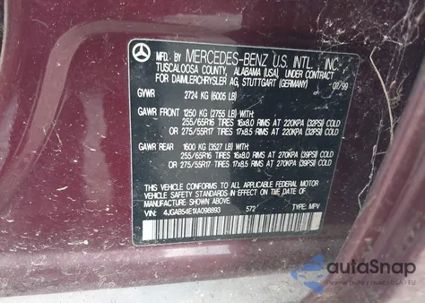 1999 Mercedes-Benz Ml 320 z USA, uszkodzony, nr VIN 4JGAB54E1XA098893